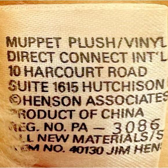 VINTAGE FOZZIE BEAR MUPPETS PLUSH DOLL JIM HENSON Direct Connect Intl 12” 1989 - Picture 6 of 8